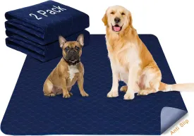 2Pack Pee Pads for Dogs Washable 53x53, Extra Large Puppy Pads Waterproof, Super Absorption, Anti Skid for Whelping Training