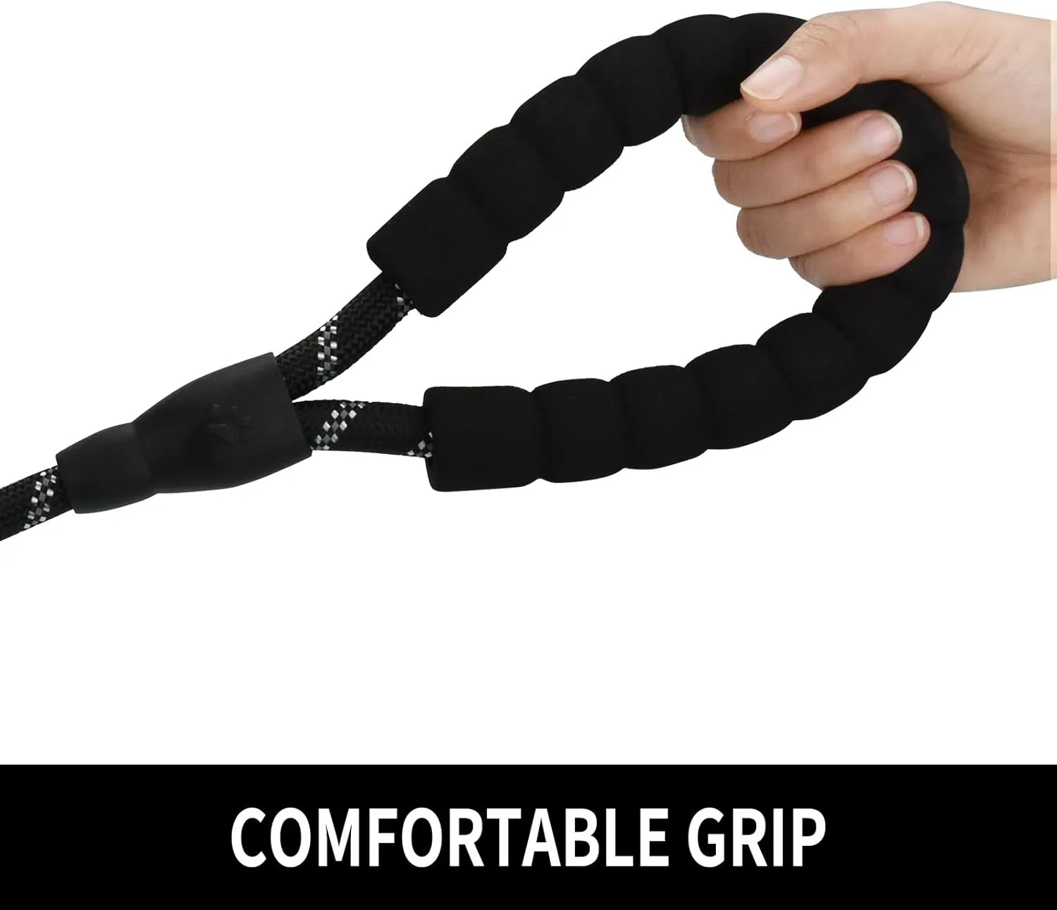5/6 FT Strong Pet Dog Leash with Soft Padded Handle,Highly Reflective Rope for Night Walking,360-Degree Rotating Metal Buckle Without Tangles,Suitable for Small,Medium and Large Dogs.(5ft)