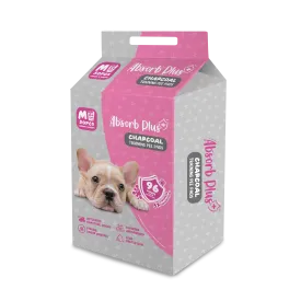 Absorb Plus Charcoal Pee Pad Pet Sheets - M (50pcs) | 45cm x 60cm