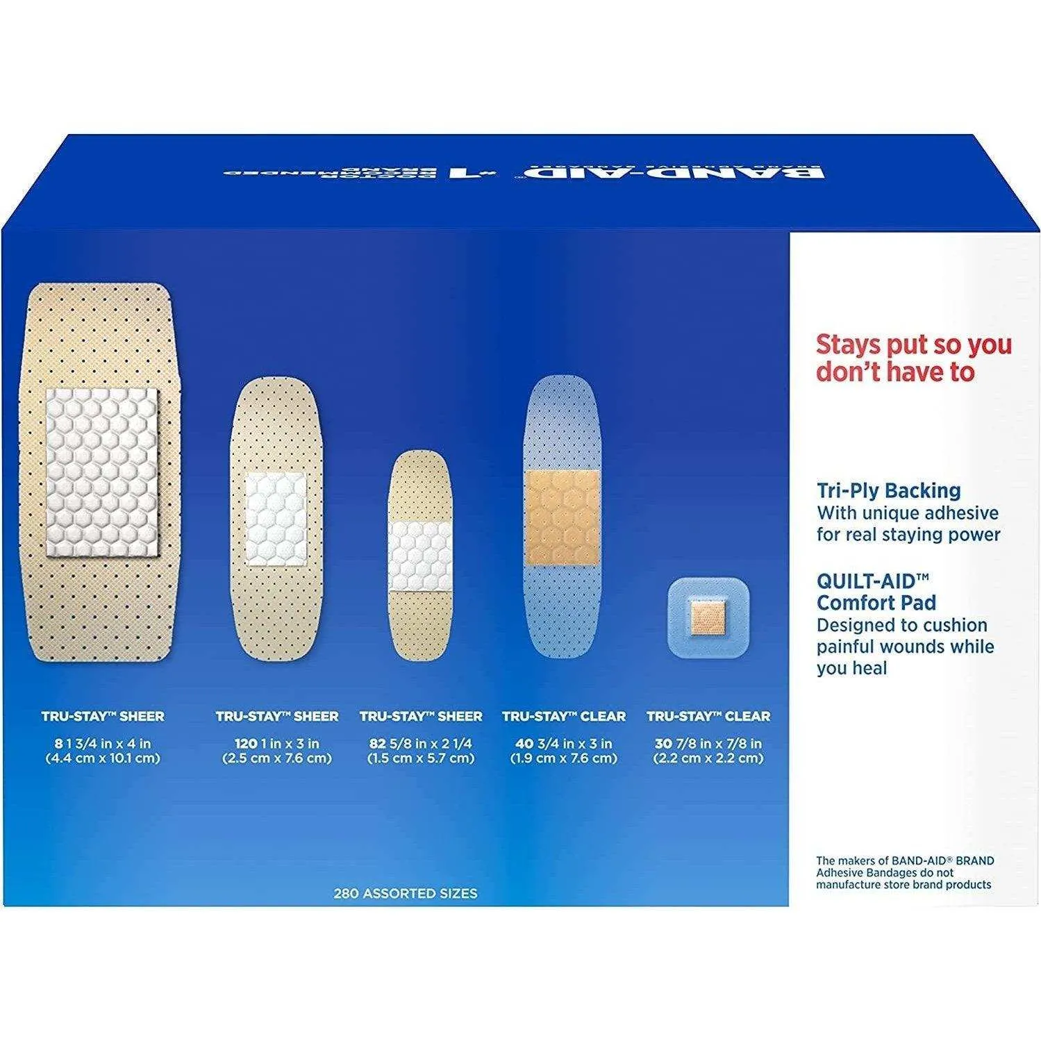 BAND-AID Sheer Variety Pack Assorted - 280 ct.