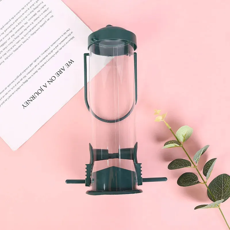 Bird Feeder Outdoor Hanging Food Dispenser Multiple Holes Automatic Feeding Tool for Flying Animals