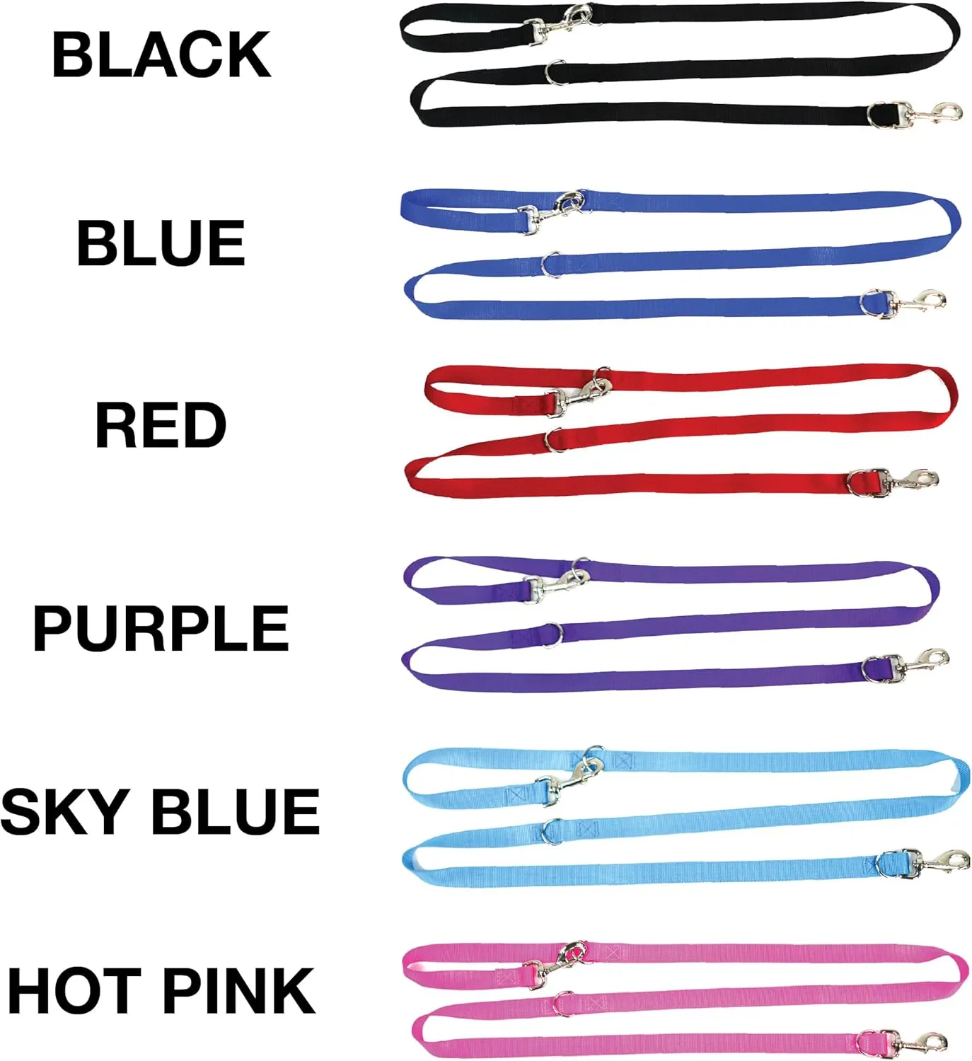 Blue-9 Multi-Function Hands Free Dog Leash, Double Attachment 6 Foot Adjustable Lead for Obedience, Running, and Agility Training, Made in The USA, Sky Blue, Medium/Large