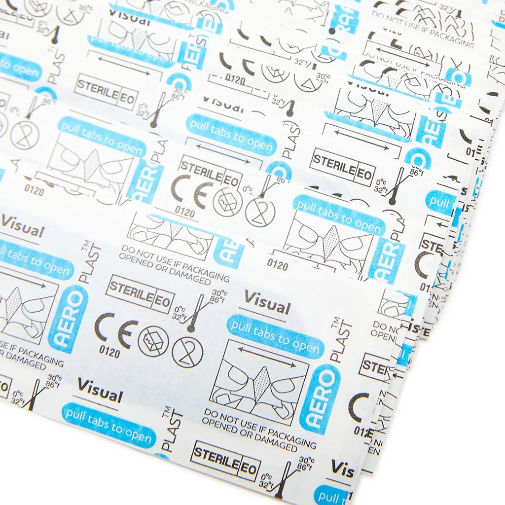 Blue Visual Dressing Strips Wide 7.5cm x 2.5cm (100)