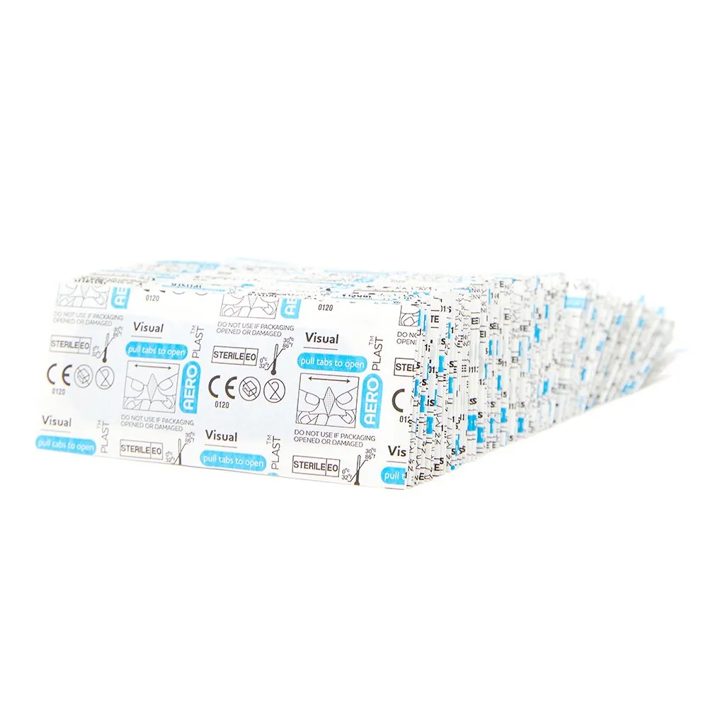 Blue Visual Dressing Strips Wide 7.5cm x 2.5cm (100)