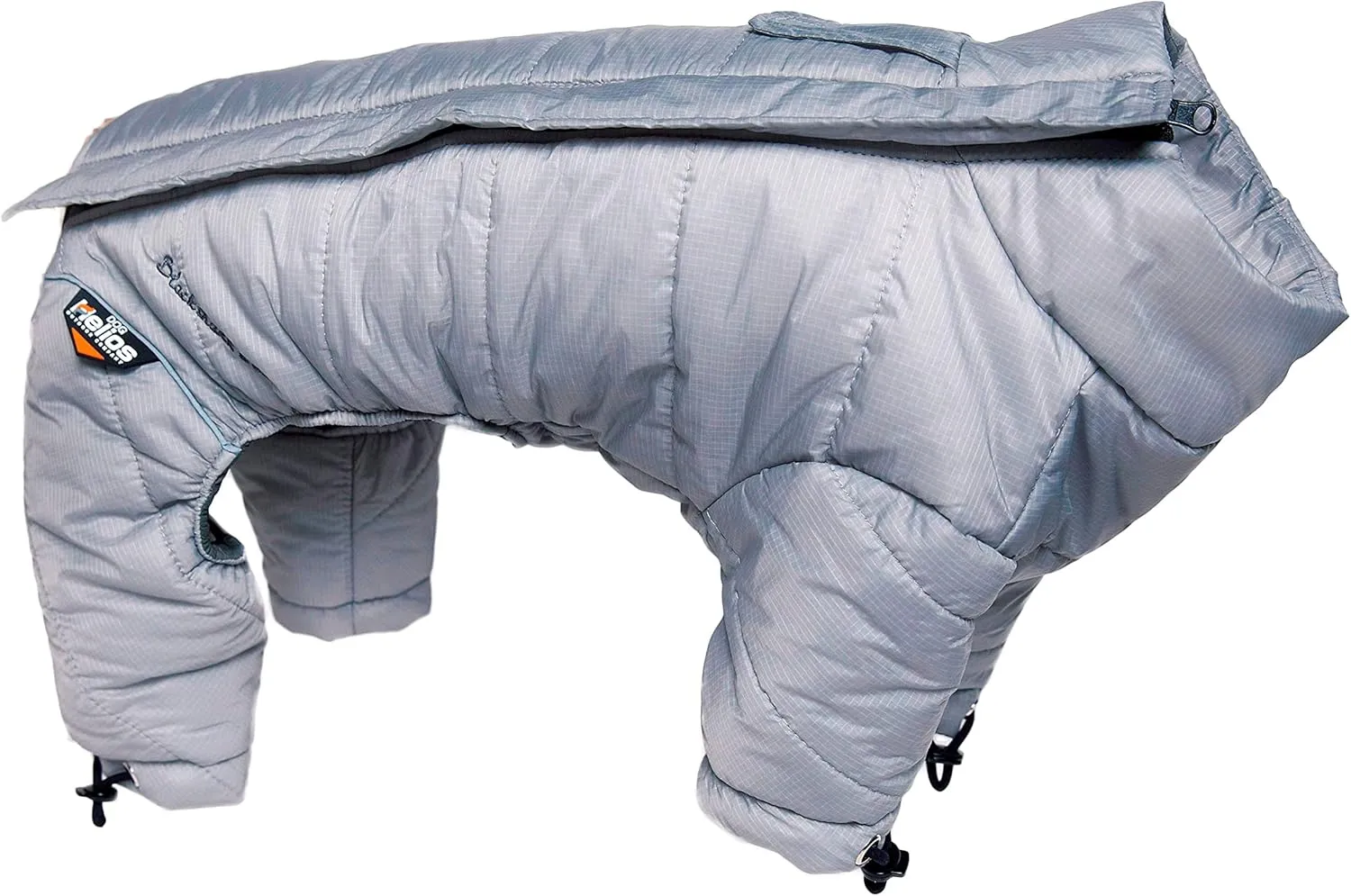 DOGHELIOS 'Thunder-Crackle' Full-Body Bodied Waded-Plush Adjustable and 3M Reflective Pet Dog Jacket Coat w/ Blackshark Technology, Medium, Grey