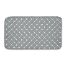 Gray Printed Trellis Paw Pet Mat Small