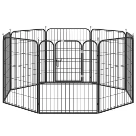 Heavy Duty Puppy Play Pen, 8 Panels Pet Exercise Pen for Indoors, Outdoors, Pet Playpen for Large, Medium Dogs, 100Hcm