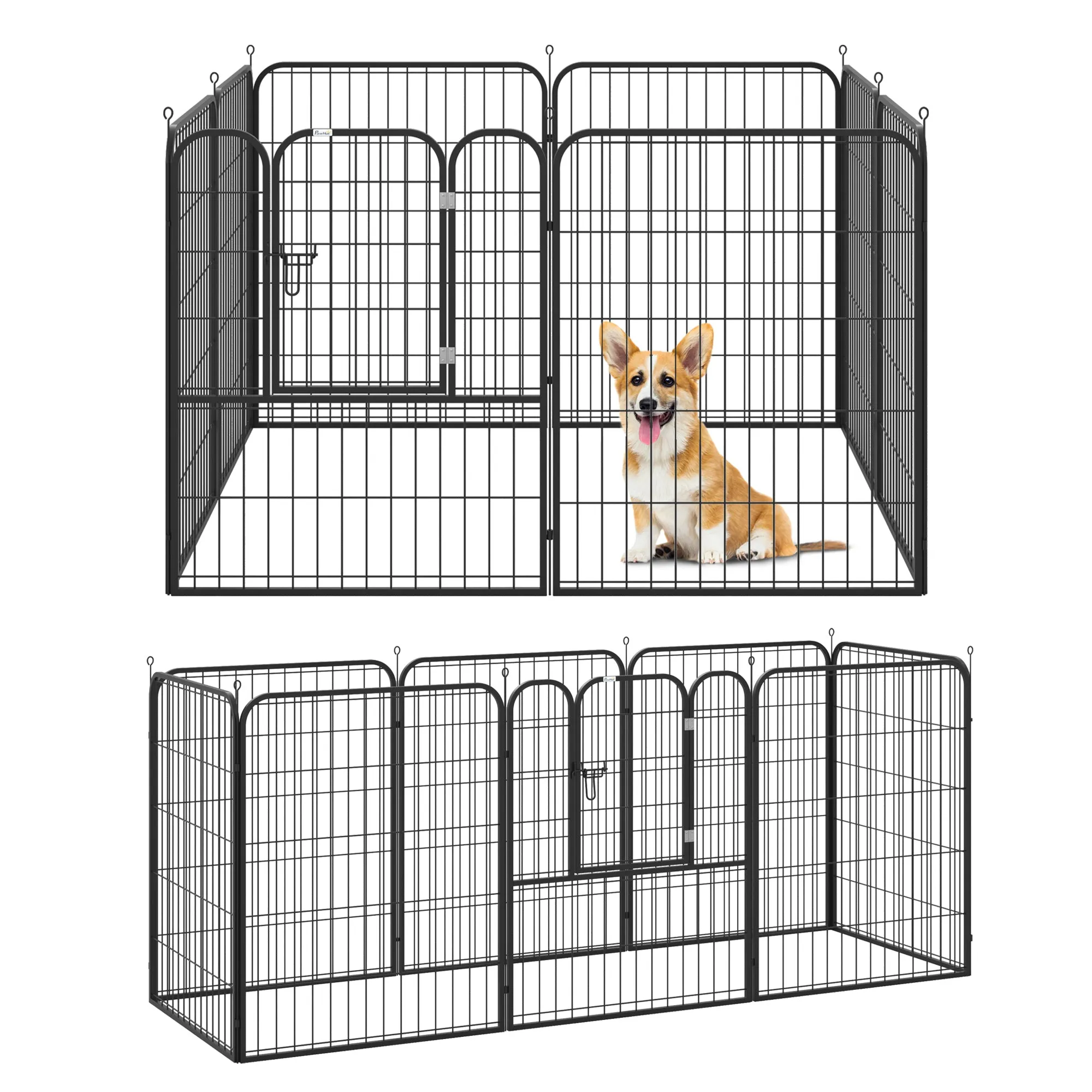 Heavy Duty Puppy Play Pen, 8 Panels Pet Exercise Pen for Indoors, Outdoors, Pet Playpen for Large, Medium Dogs, 100Hcm