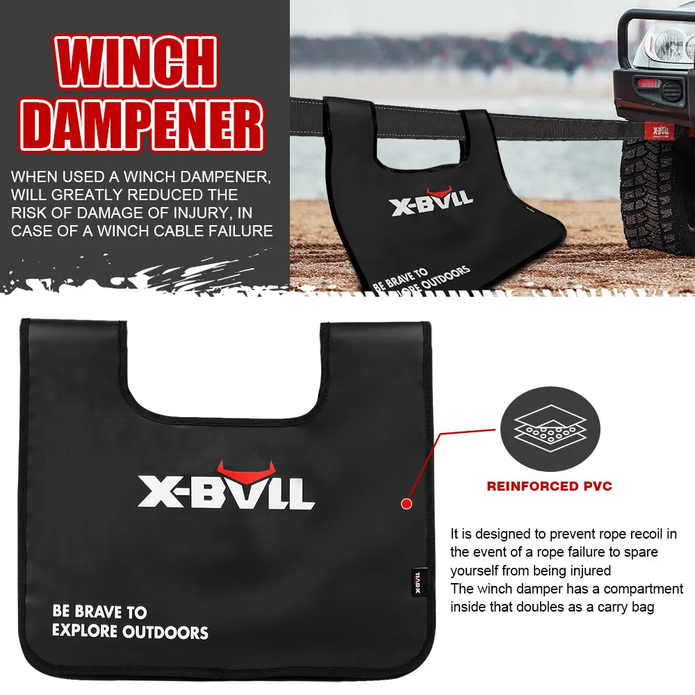 High-Strength Recovery Rope Kit, Soft Shackles, Snatch Strap - X-BULL