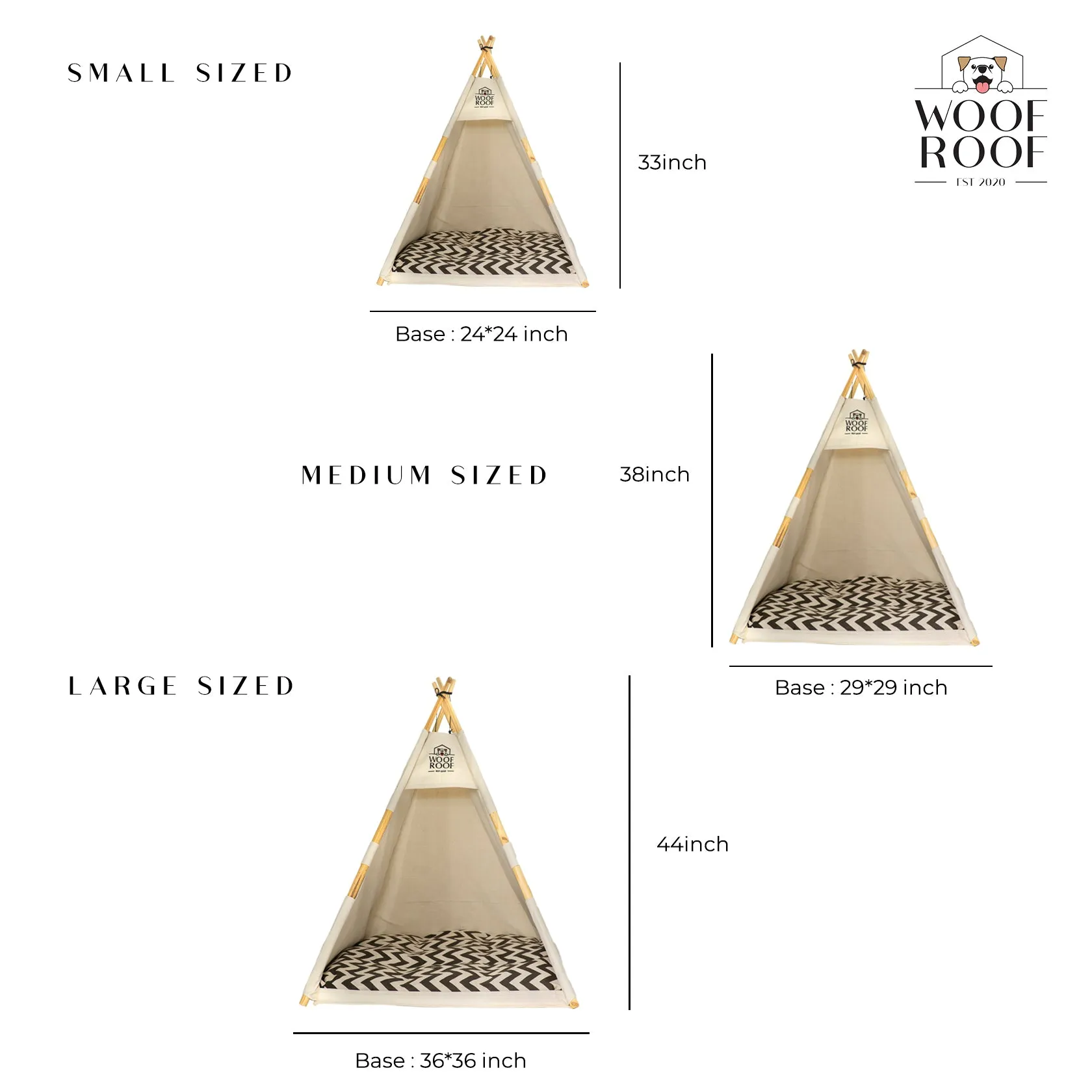 Indoor Pet Tent Bed for Small Sized Breeds