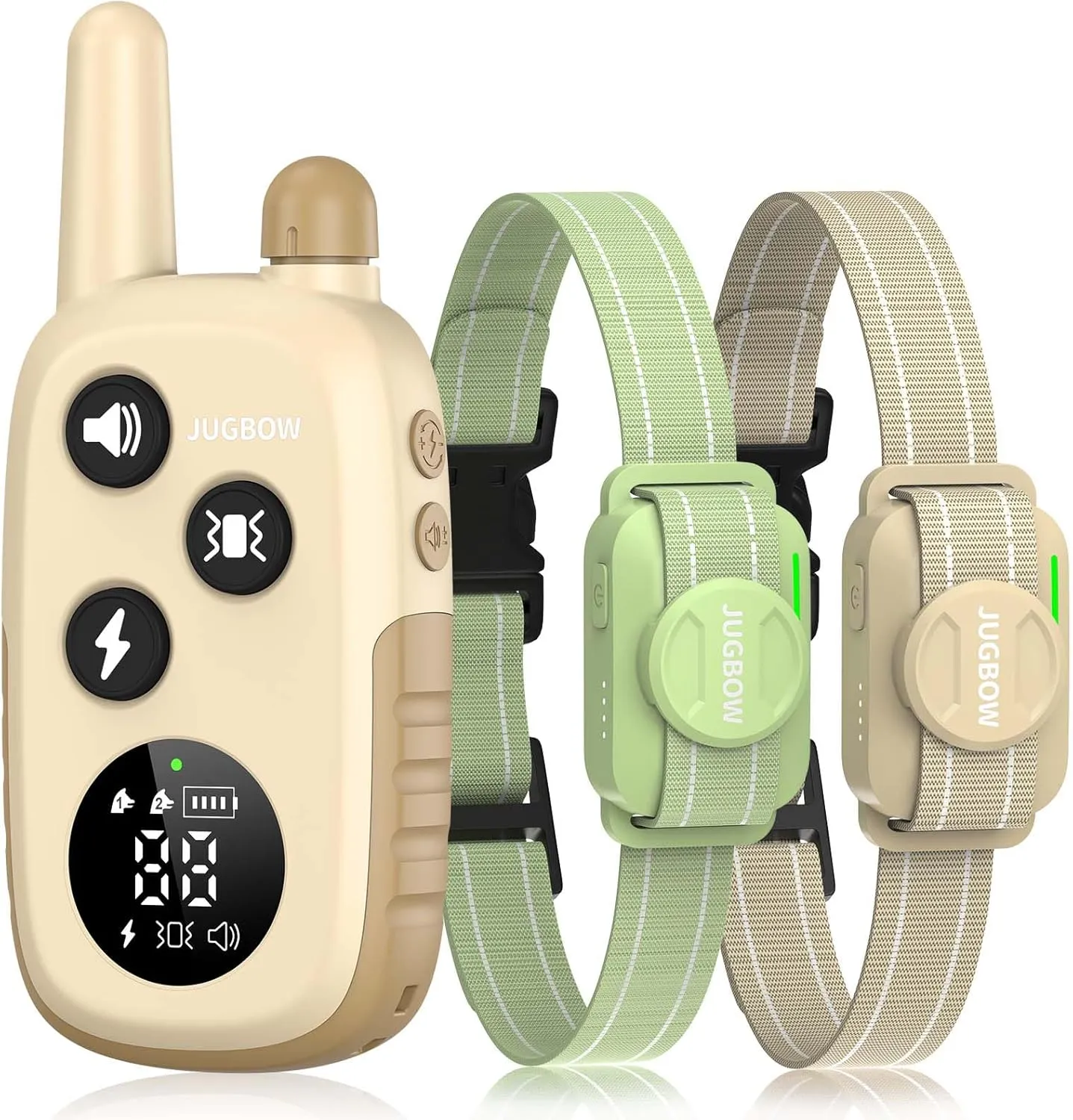 Jugbow Dog Shock Collar 2 Dogs (5-120Lbs) - 4200FT Dog Training Collar with Remote for Large Medium Small Dogs, Rechargeable Waterproof IPX8 E Collars with Beep (1-3) Vibration(1-3) Safe Static(0-99)
