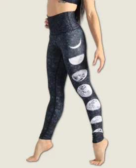 Just a Dark Moon Phase Printed Yoga Legging