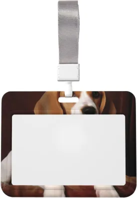 Lovely Pet Dog Beagle Id Badge Holder Waterproof Id Key Card Holder Name Tags Protector Cover with Clear Id Window for Women Men Office Staff Teacher Nurse