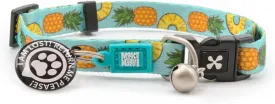 Max & Molly Urban Pets Fun & Whimsy Cat Collar w/Jingle Bell, Breakaway Safety Buckle, Adjustable Sizing & Smart ID Personalized Tag for Girl or Boy Cats/Kittens, Sweet Pineapple Design (225021)