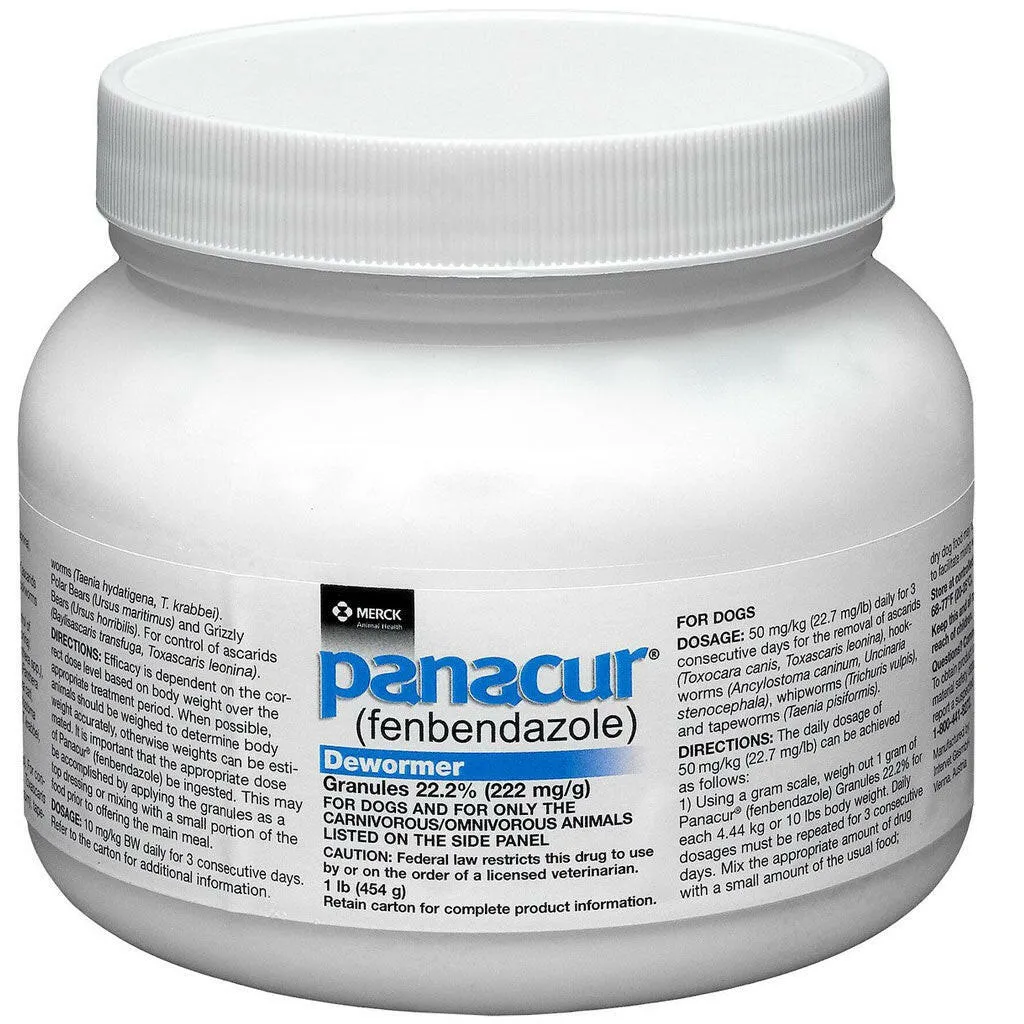 Panacur Dewormer Granules 22.2% for Dogs (1 lb)
