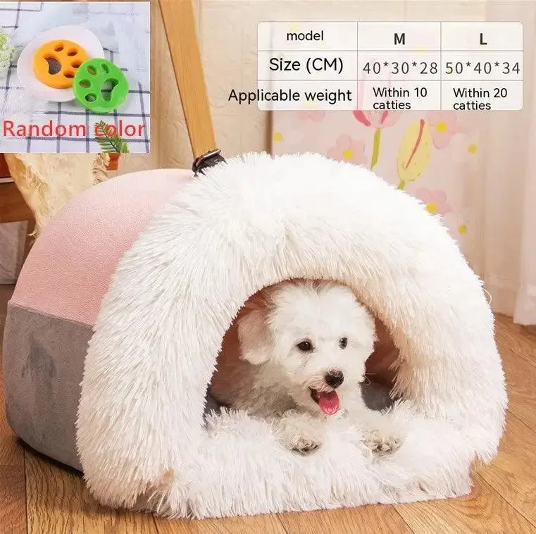 Pet Bed Splice Portable Cozy Warmth for Cross-Border Pets!