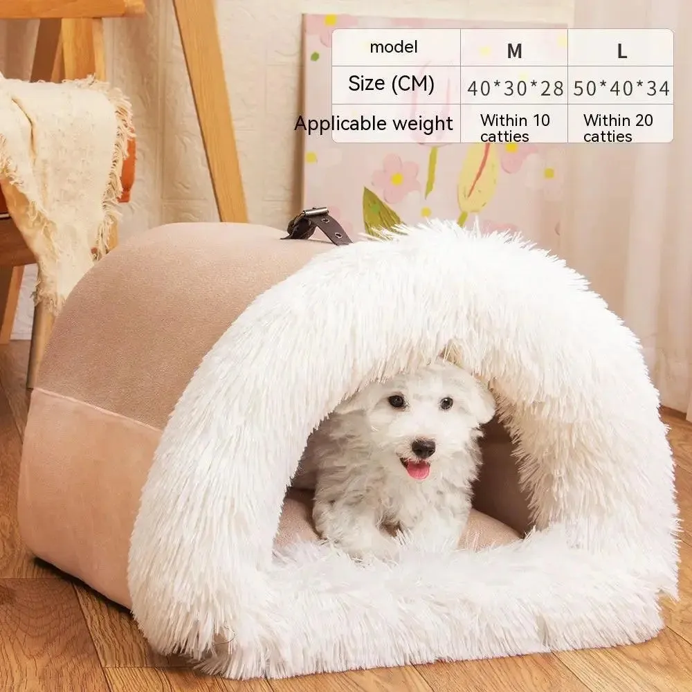 Pet Bed Splice Portable Cozy Warmth for Cross-Border Pets!