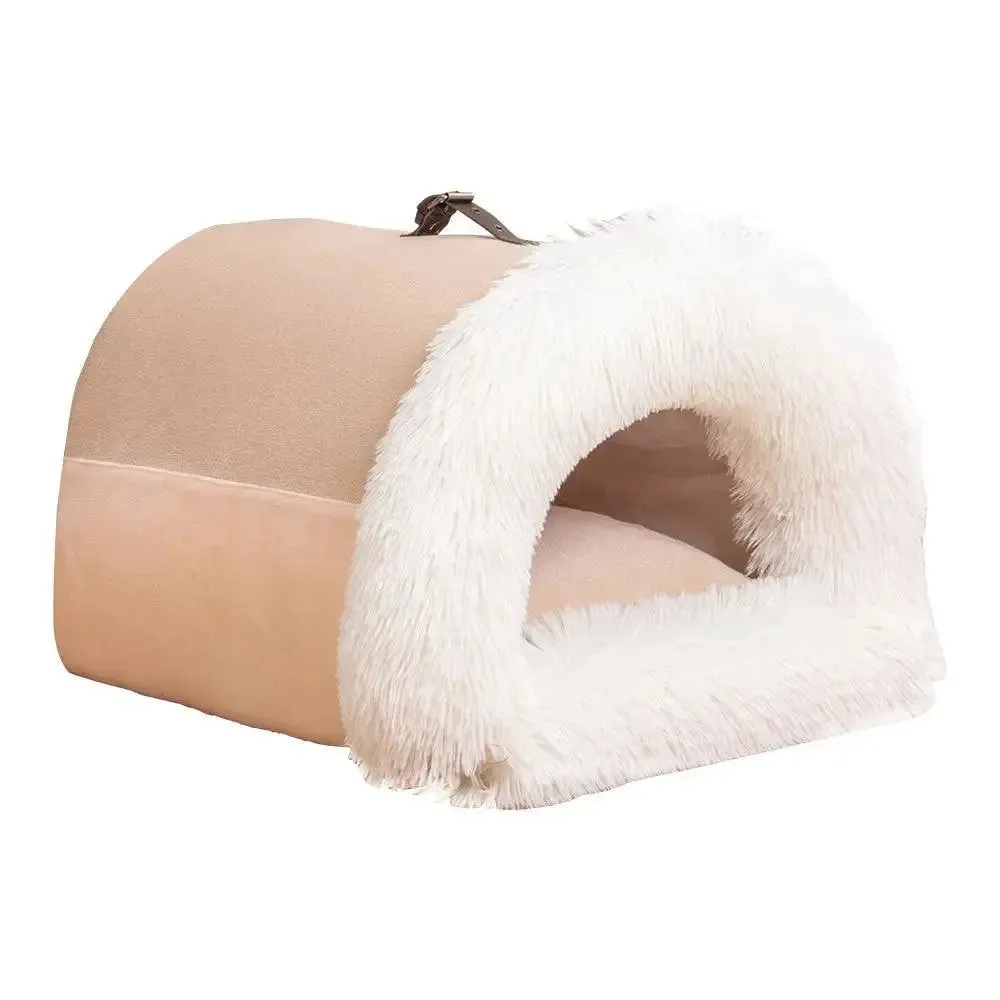 Pet Bed Splice Portable Cozy Warmth for Cross-Border Pets!