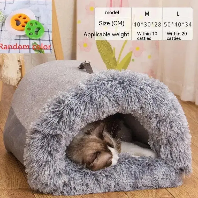 Pet Bed Splice Portable Cozy Warmth for Cross-Border Pets!