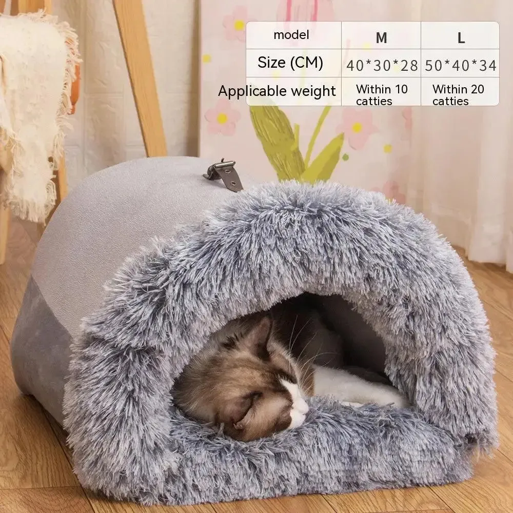 Pet Bed Splice Portable Cozy Warmth for Cross-Border Pets!