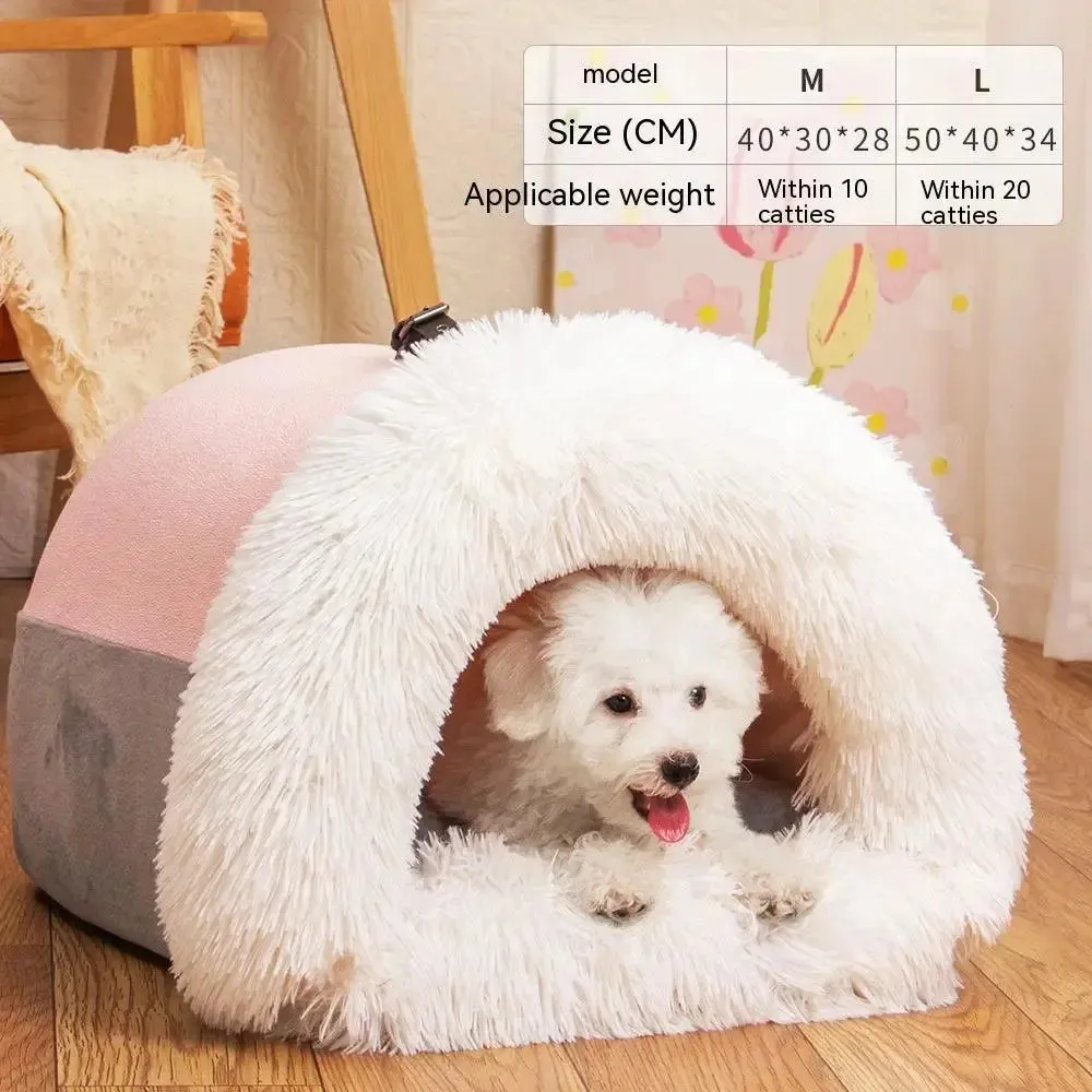 Pet Bed Splice Portable Cozy Warmth for Cross-Border Pets!