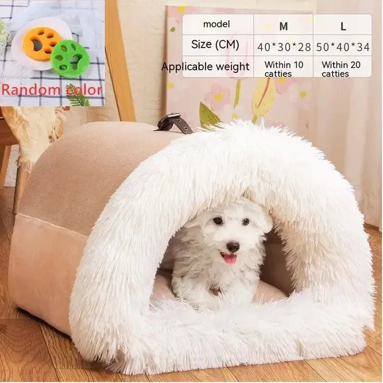 Pet Bed Splice Portable Cozy Warmth for Cross-Border Pets!