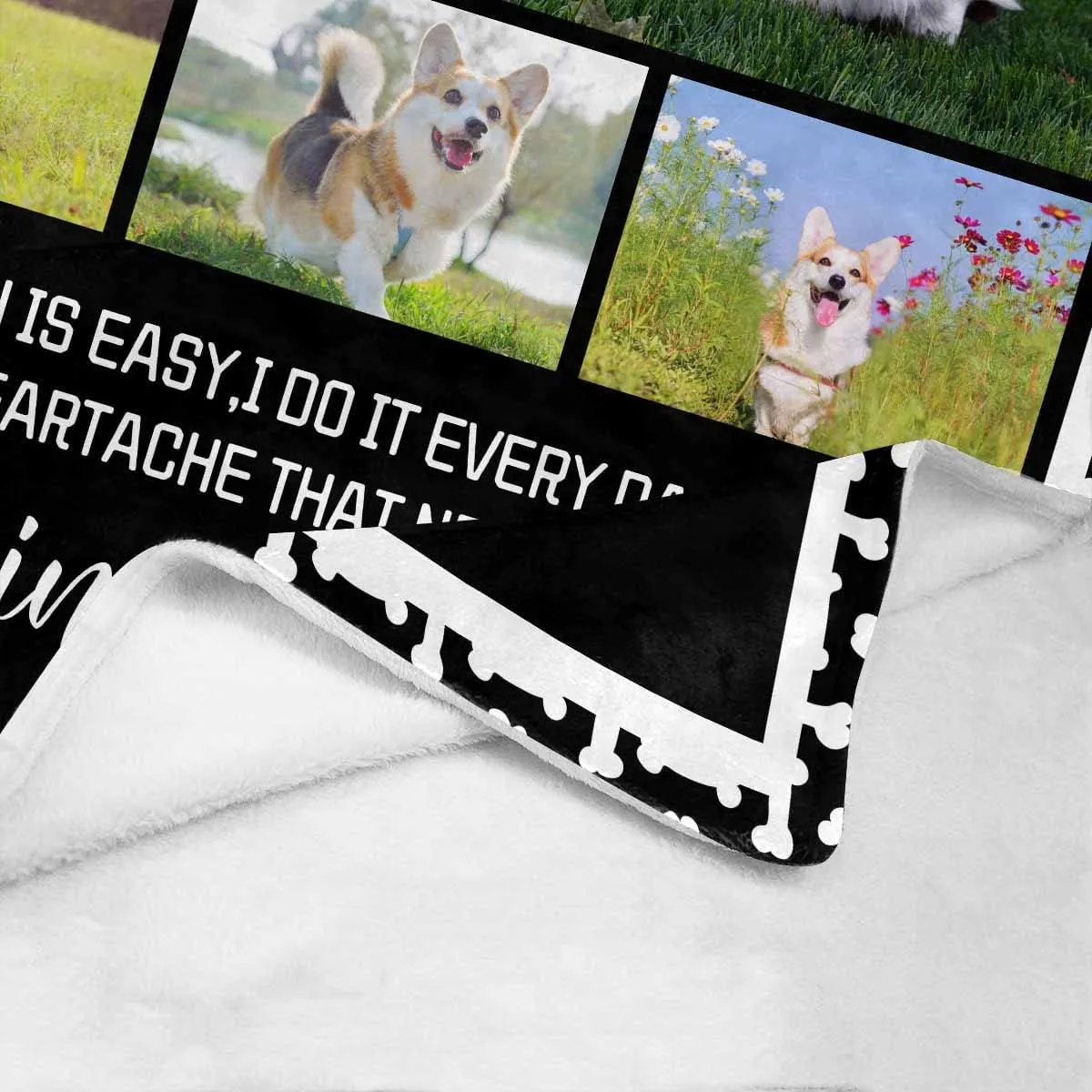 Pet Memorial Gifts - Personalized Dog Blanket With Photo - Remembrance Sympathy Gift for Loss of Pet - Passed Away Ornament With Picture