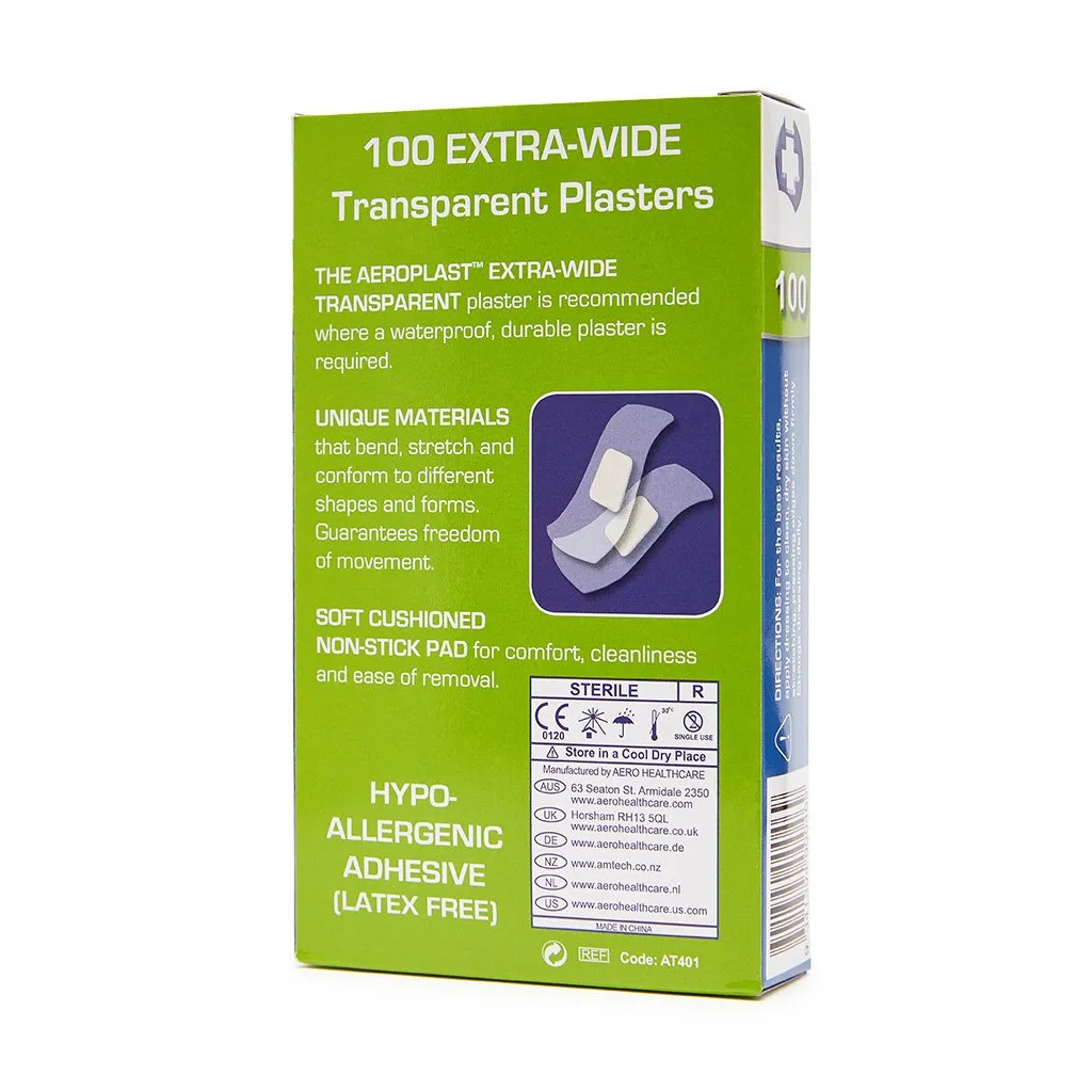 Plastic Dressing Strips Transparent Latex Free 7.5cm x 2.5cm (100)