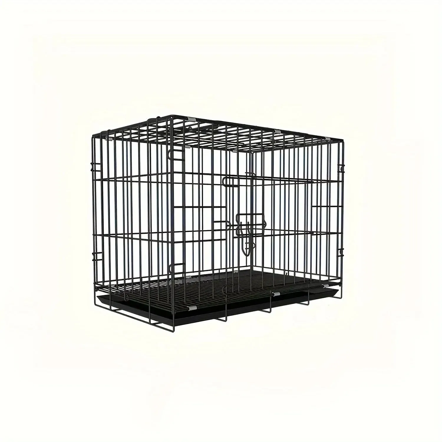 Portable Dog Cage with Partition & Tray