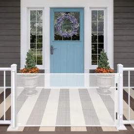 Retractable Baby Gate, Extra Wide Safety Kids or Pets Gate, 33 Tall, Extends to 71 Wide, Mesh Safety Dog Gate for Stairs, Indoor, Outdoor, Doorways, Hallways