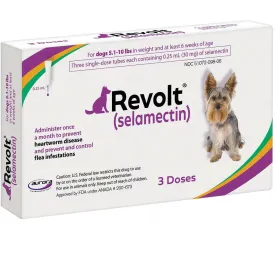 Revolt Topical Solution for Dogs 5.1-10 lbs (Purple Box)