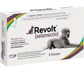 Revolt Topical Solution for Dogs 85.1-130 lbs (Purple Box)
