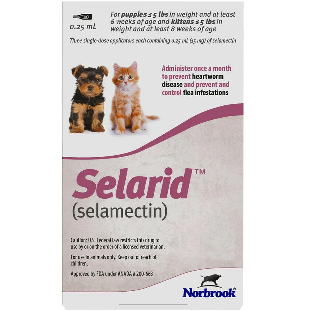 Selarid for Puppies and Kittens 0-5 lbs