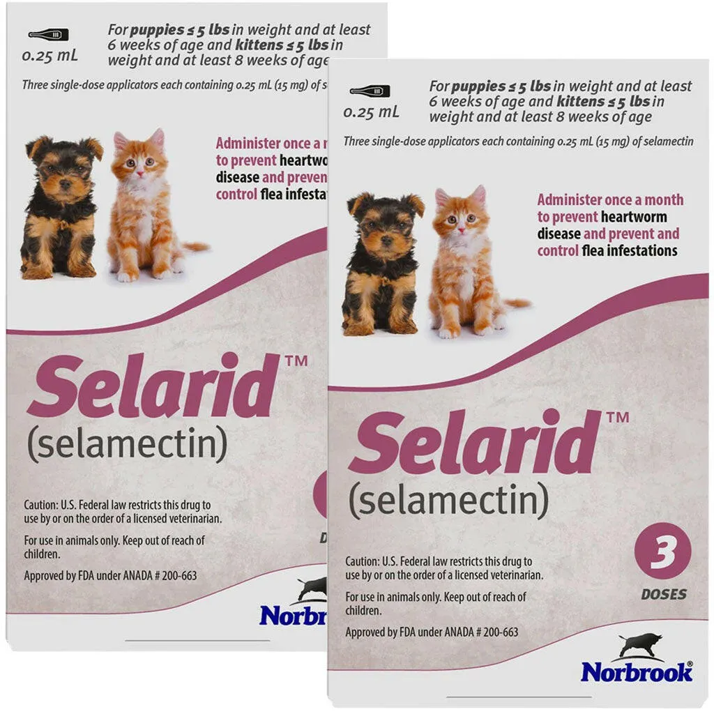Selarid for Puppies and Kittens 0-5 lbs