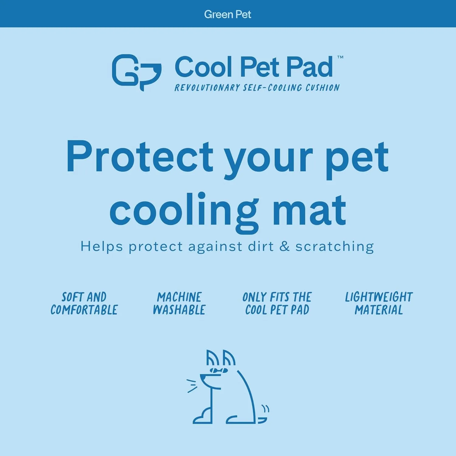 The Green Pet Shop Dog Cooling Mat Cover - Large, Nude/Pink - Protect Your Cool Pet Pad from Dirt & Damage - Machine Washable