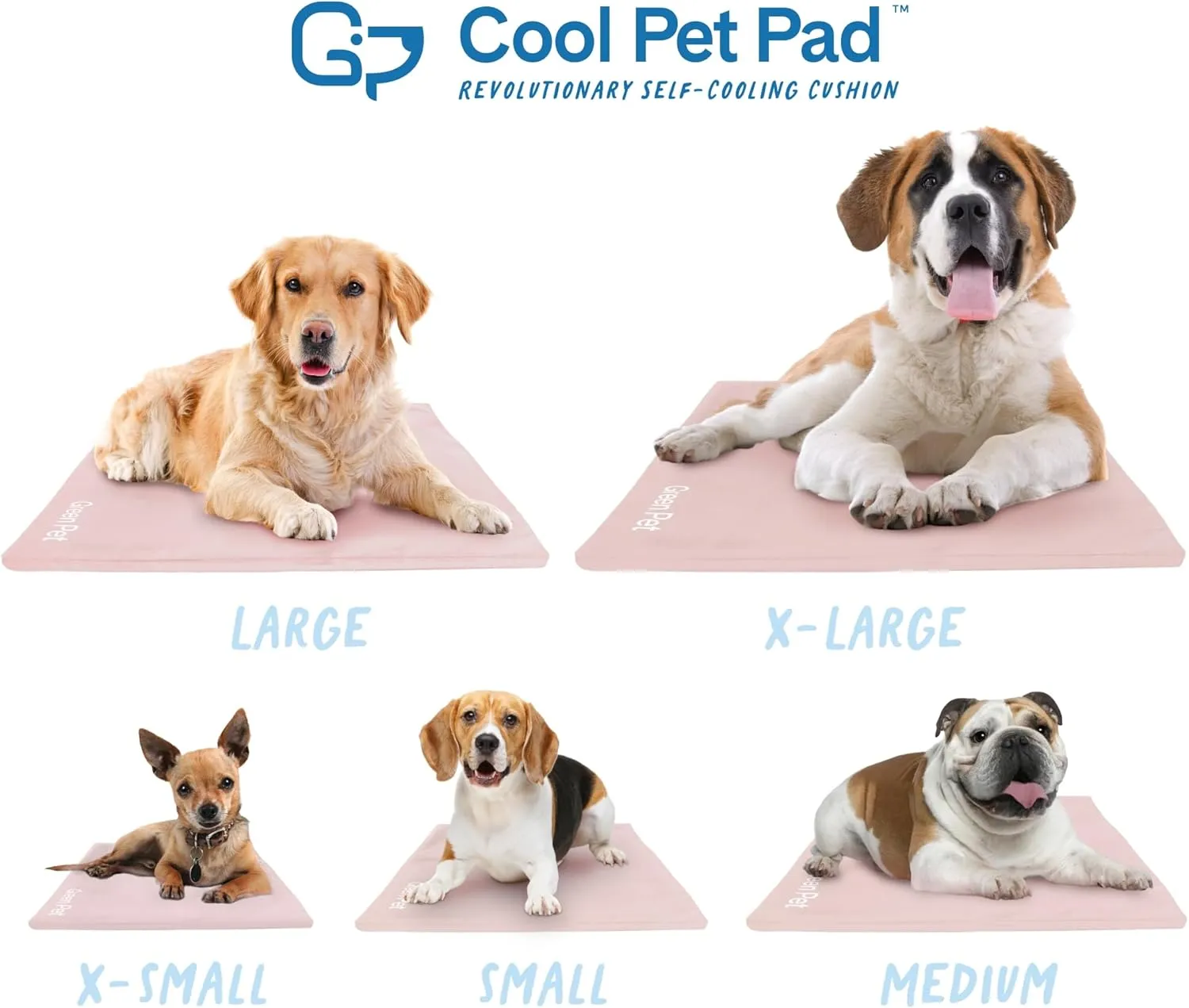 The Green Pet Shop Dog Cooling Mat Cover - Large, Nude/Pink - Protect Your Cool Pet Pad from Dirt & Damage - Machine Washable