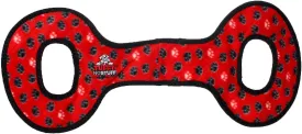 TUFFY - World's Tuffest Soft Dog Toy - NO Stuff Tug-O-War - Squeakers - Multiple Layers. Made Durable, Strong & Tough. Interactive Play (Tug, Toss & Fetch). Machine Washable & Floats (Red Paw)