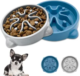 VANNON 2 Pack Slow Feeder Dog Bowls Non Slip Puppy Bowl Durable Dog Puzzle Feeder Bloat Stop Food Bowls for Puppy and Small Dogs, BPA Free, 1 Cup